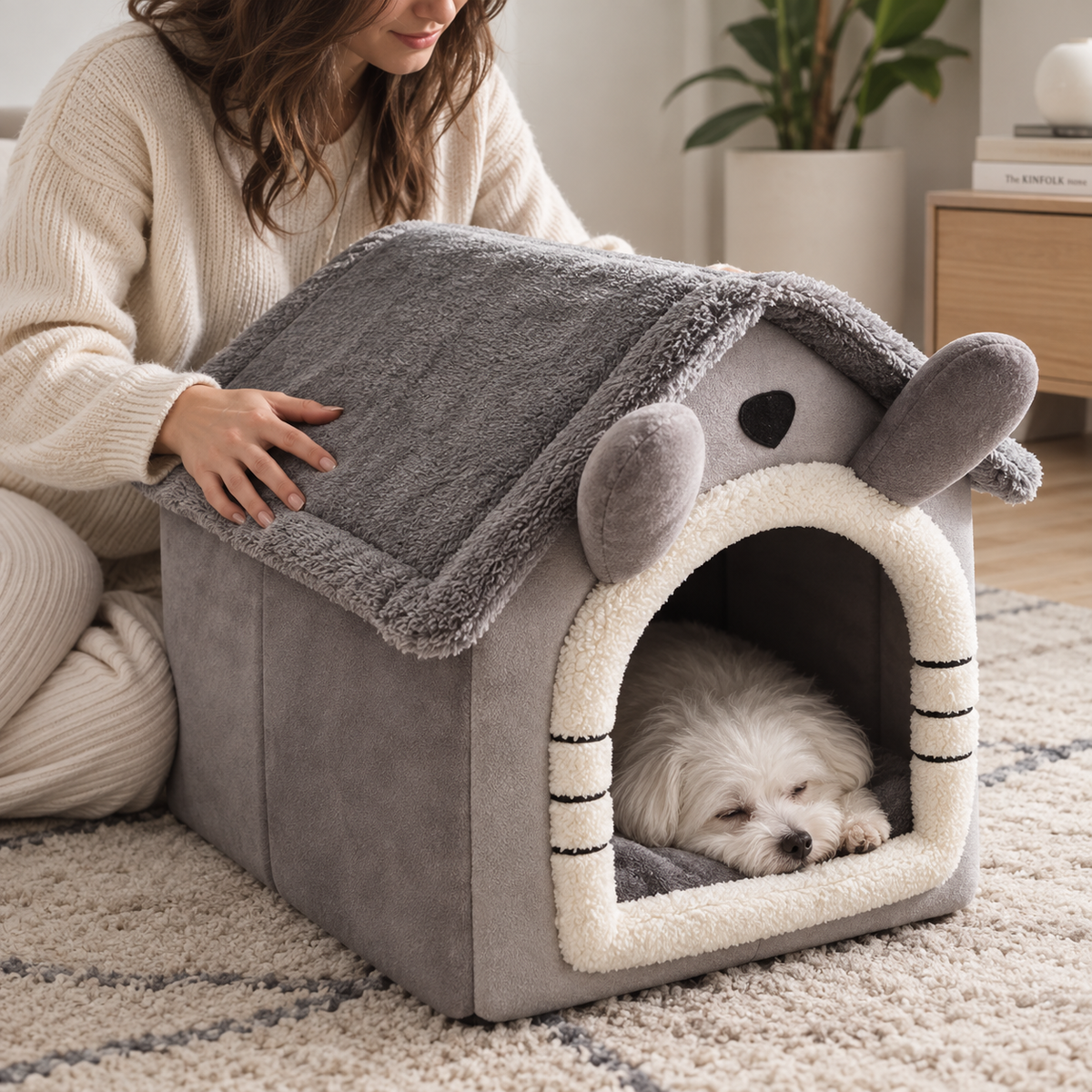 HOMIPAWS™-Cuccia Stile Casa per Cani e Gatti