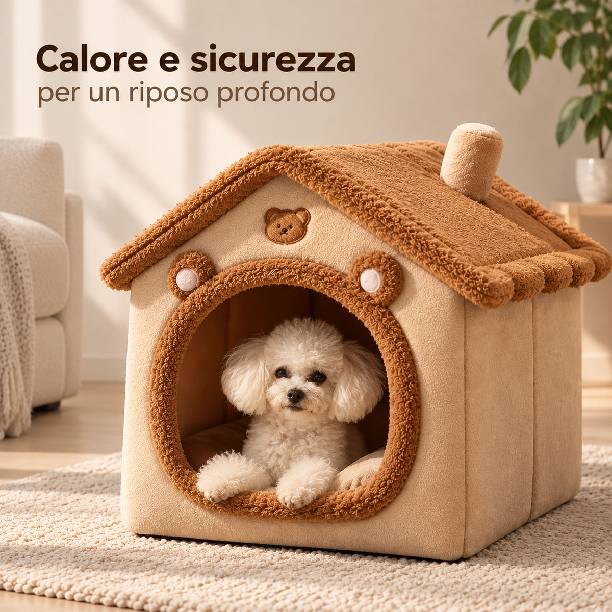 HOMIPAWS™-Cuccia Stile Casa per Cani e Gatti