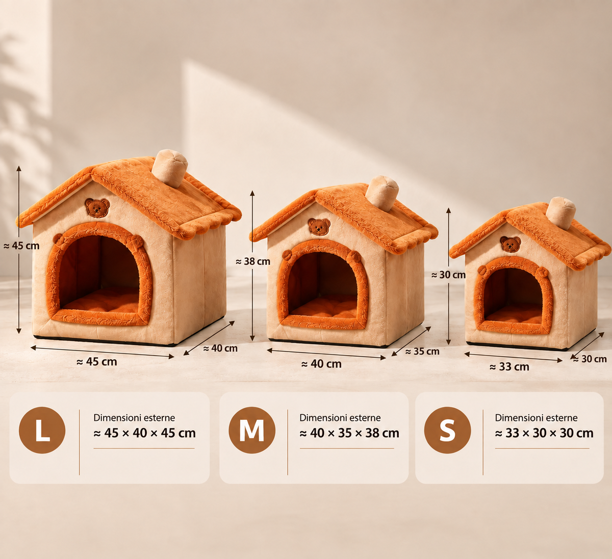 HOMIPAWS™-Cuccia Stile Casa per Cani e Gatti